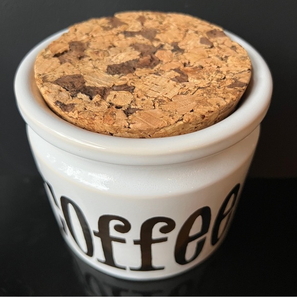 TG Green Spectrum Ceramic Coffee Canister with Cork Lid Container Jar Vintage - Picture 2 of 5